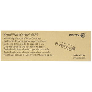 Картридж Xerox 106R02754 оригинальный желтый для принтеров Xerox WorkCentre 6655