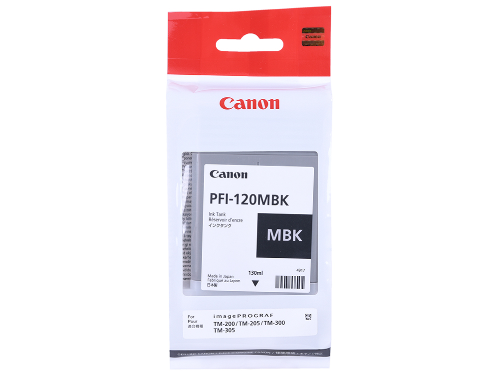 Картридж Canon 2884C001 PFI-120MBK оригинальный чёрный для принтеров Canon imagePROGRAF TM-200 | Canon imagePROGRAF TM-205 | Canon imagePROGRAF TM-300 | Canon imagePROGRAF TM-305