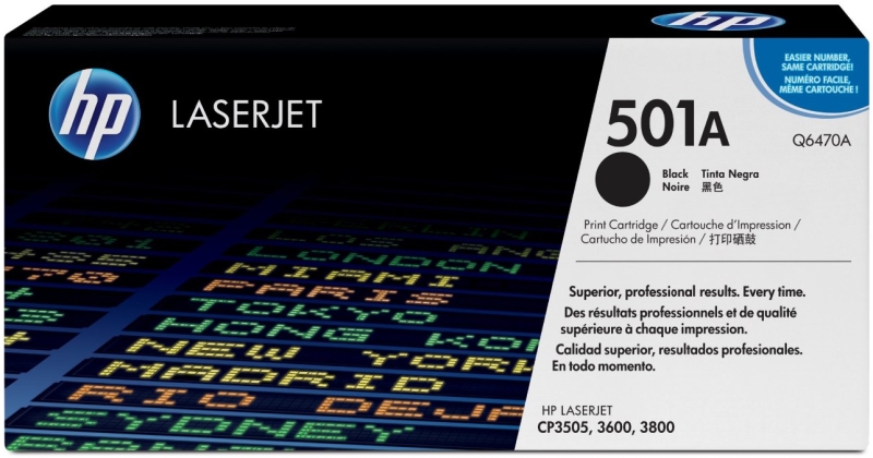 Картридж HP Q6470A 501A оригинальный чёрный для принтеров HP Laserjet CP3505 | HP Laserjet 3600 | HP Laserjet 3800