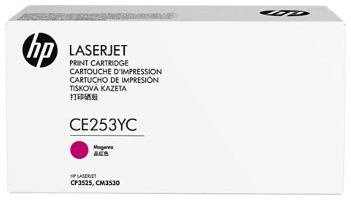Картридж HP CE253YC оригинальный красный для принтеров HP LASERJET CM3530 | HP LASERJET CM3530fs | HP LASERJET CM3530fs MFP | HP LASERJET CP3520 | HP LASERJET CP3525 | HP LASERJET CP3525dn | HP LASERJET CP3525n | HP LASERJET CP3525x