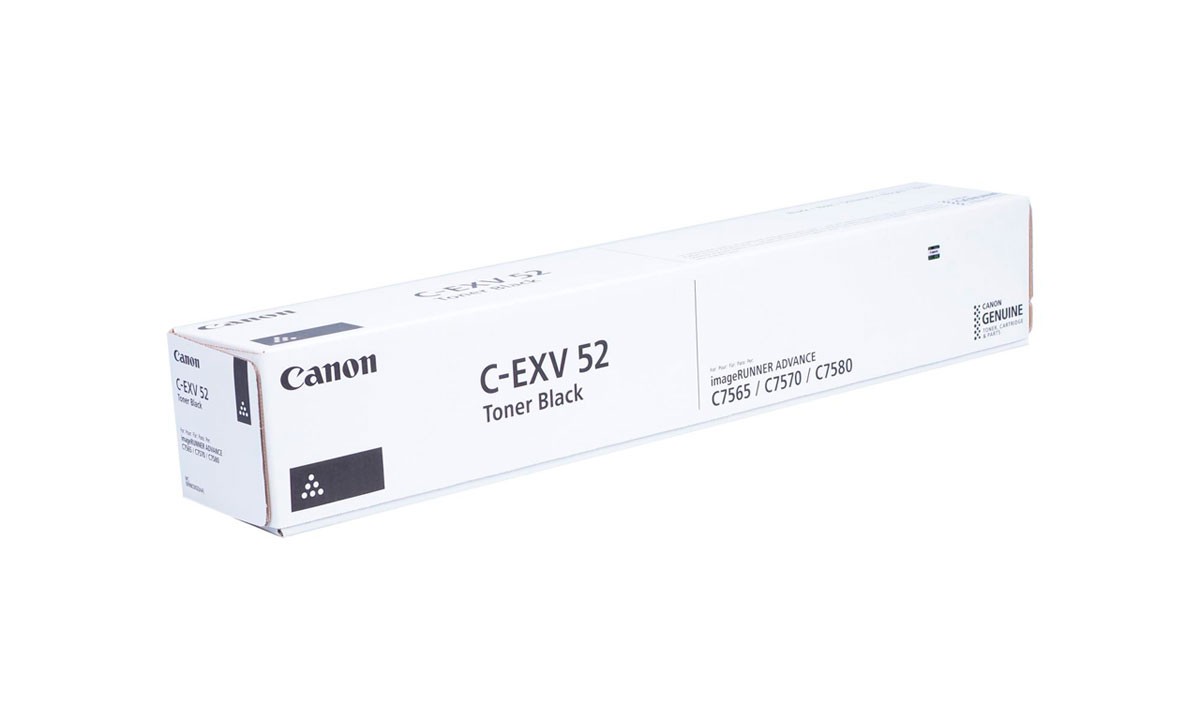 Картридж Canon 0998C002 C-EXV52Bk оригинальный чёрный для принтеров Canon imageRUNNER C7565i | Canon imageRUNNER C7565 | Canon imageRUNNER C7570i | Canon imageRUNNER C7570 | Canon imageRUNNER C7580i | Canon imageRUNNER C7580