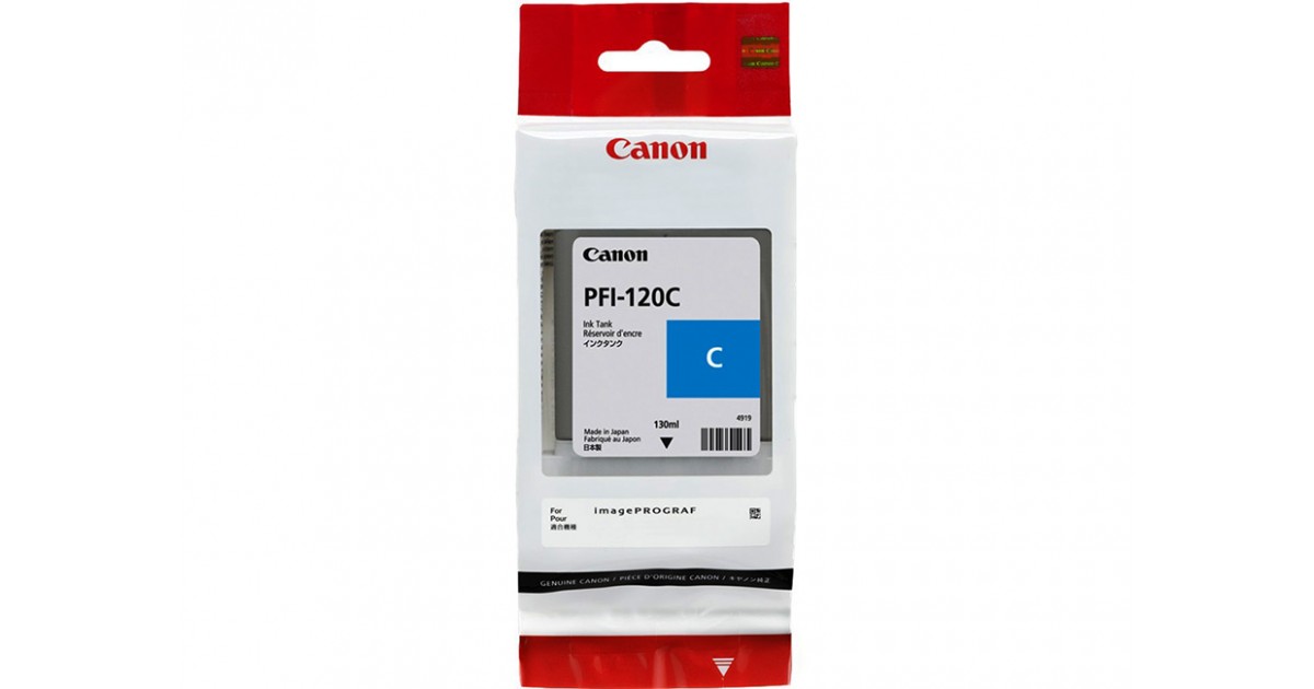 Картридж Canon 2886C001 PFI-120C оригинальный синий для принтеров Canon imagePROGRAF TM-200 | Canon imagePROGRAF TM-205 | Canon imagePROGRAF TM-300 | Canon imagePROGRAF TM-305