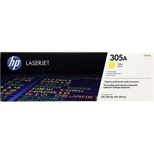 Картридж HP CE412A 305A оригинальный желтый для принтеров HP LASERJET PRO 300 | HP LASERJET PRO 300mfp | HP LASERJET PRO 400 | HP LASERJET PRO 400mfp