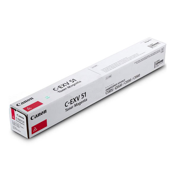 Картридж Canon 0483C002 C-EXV51M оригинальный красный для принтеров Canon imageRUNNER ADVANCE C5535 | Canon imageRUNNER ADVANCE C5535i | Canon imageRUNNER ADVANCE C5540i | Canon imageRUNNER ADVANCE C5550i | Canon imageRUNNER ADVANCE C5560i