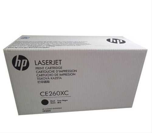 Картридж HP CE260XC оригинальный чёрный для принтеров HP LaserJet Enterprise CP4526
