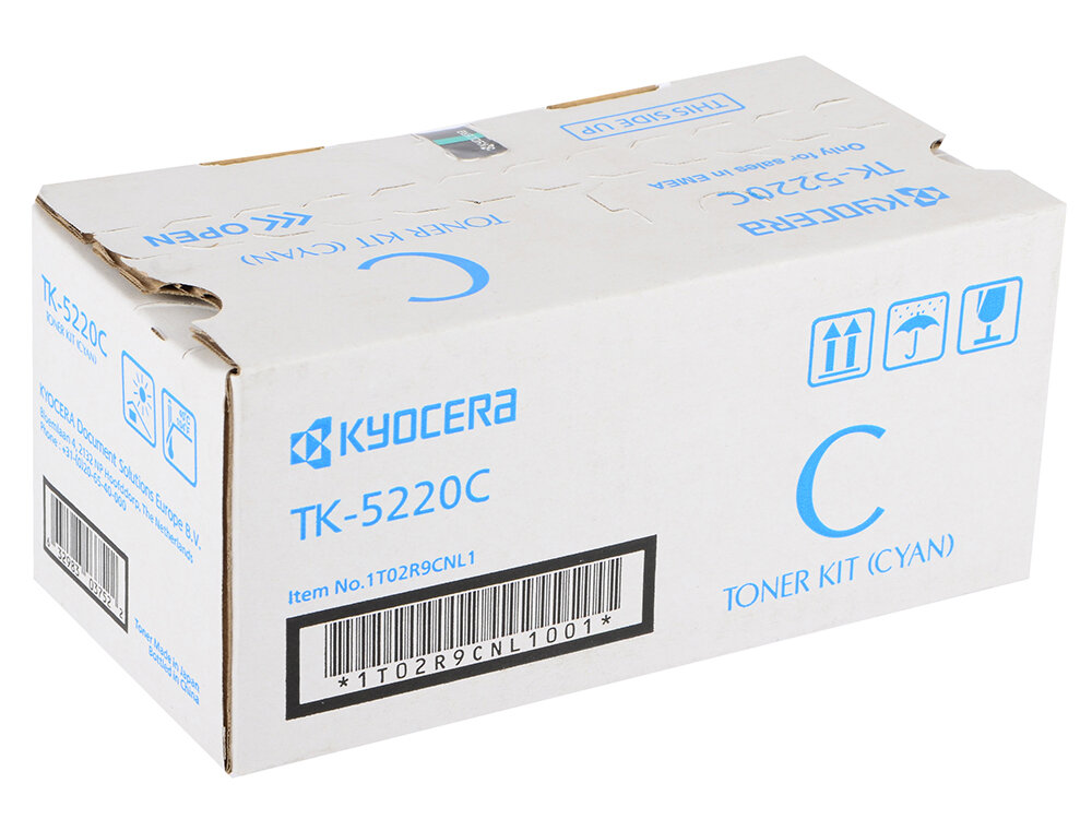 Картридж Kyocera 1T02R9CNL1 TK-5220C оригинальный синий для принтеров Kyocera ECOSYS P5021cdn | Kyocera ECOSYS P5021cdw | Kyocera ECOSYS M5521cdn | Kyocera ECOSYS M5521cdw