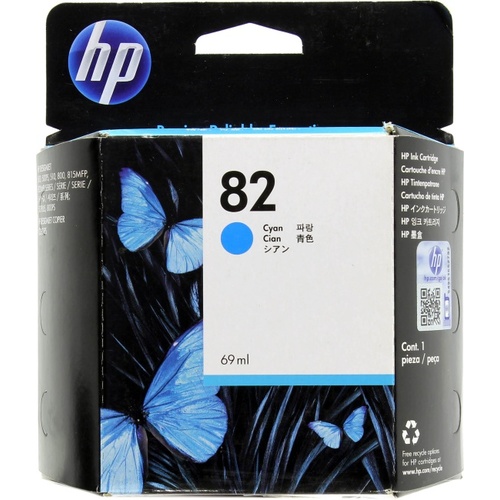 Картридж HP C4911A 82 оригинальный синий для принтеров HP DesignJet 500 | HP DesignJet 500 plus | HP DesignJet 510 | HP DesignJet 800 | HP DesignJet 815mfp | HP DesignJet 820mfp | HP DesignJet cc800ps