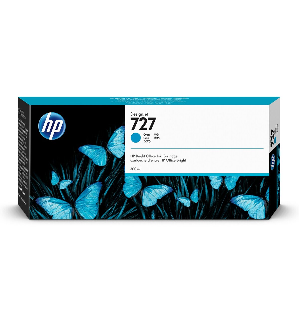 Картридж HP F9J76A 727 оригинальный синий для принтеров HP DesignJet T930 | HP DesignJet T1530 | HP DesignJet T2530