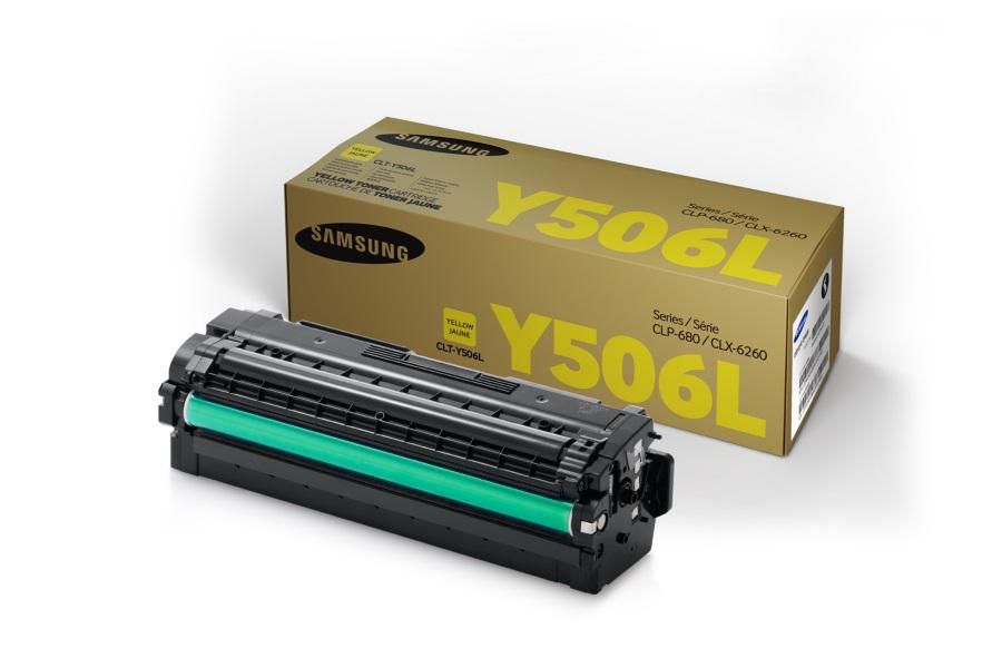 Картридж Samsung CLT-Y506L оригинальный желтый для принтеров Samsung CLP-680