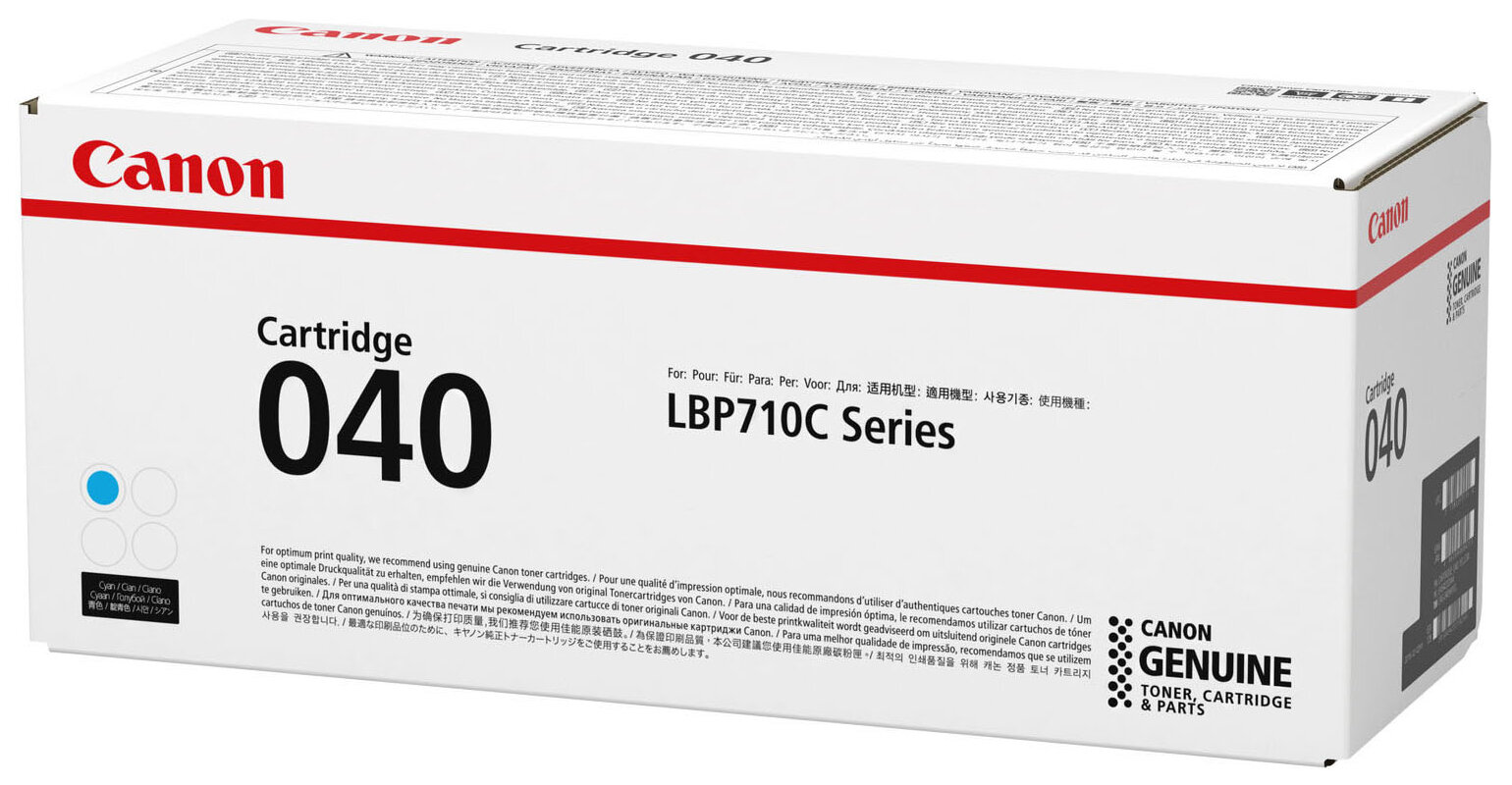 Картридж Canon 0458C001 040 C оригинальный синий для принтеров Canon i-Sensys LBP710C Series