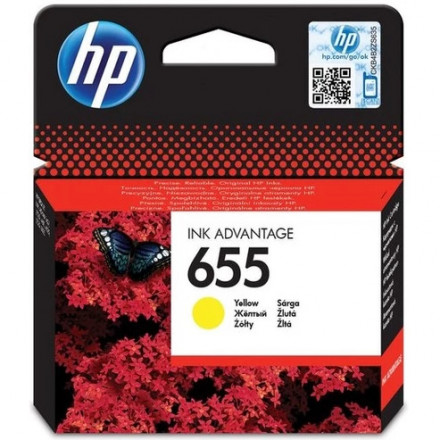 Картридж HP CZ112AE №655 оригинальный жёлтый для принтеров HP DeskJet Ink Advantage 6525 | HP DeskJet Ink Advantage 4615 | HP DeskJet Ink Advantage 4625 e-AiO | HP DeskJet Ink Advantage 5525 | HP DeskJet Ink Advantage 3525 | HP Deskjet Ink Advantage 6625