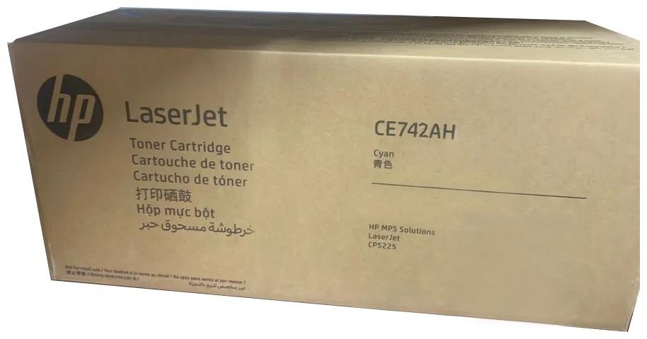 Картридж HP CE742AH оригинальный желтый для принтеров HP LASERJET CP5226