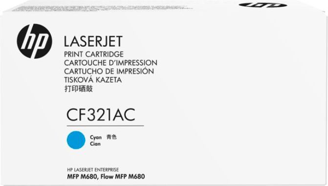 Картридж HP CF321AC оригинальный синий для принтеров HP Laserjet Enterprise MFP M680 | HP Laserjet Enterprise Flow MFP M680