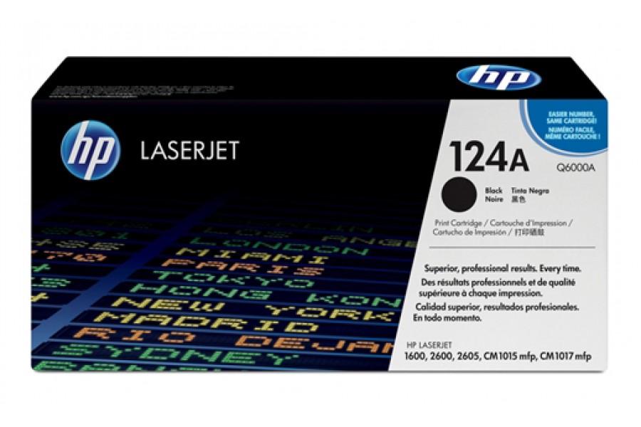 Картридж HP Q6000A 124A оригинальный чёрный для принтеров HP Laserjet 1600 | HP Laserjet 2600 | HP Laserjet 2605 | HP Laserjet CM1015 MFP | HP Laserjet CM1017 MFP