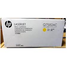 Картридж HP Q7582AC оригинальный жёлтый для принтеров HP Laserjet CP3505 | HP Laserjet 3800