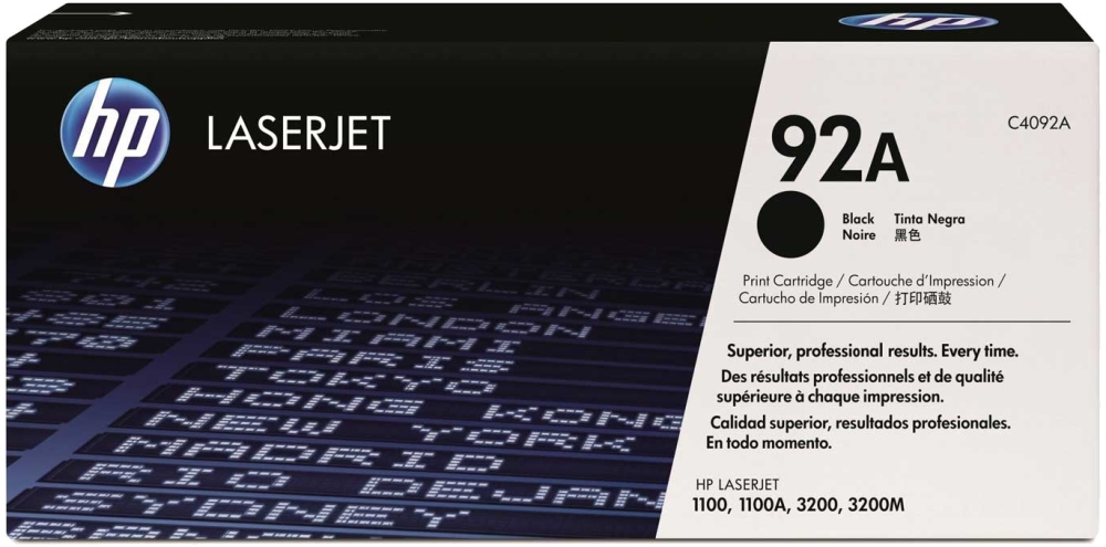 Картридж HP C4092A 92A оригинальный чёрный для принтеров HP LASERJET 1100 | HP LASERJET 1100A | HP LASERJET 3200 | HP LASERJET 3200M