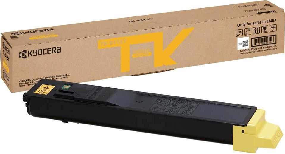 Картридж Kyocera 1T02P3ANL0 TK-8115Y оригинальный желтый для принтеров Kyocera ECOSYS M8124cidn | Kyocera ECOSYS M8130cidn