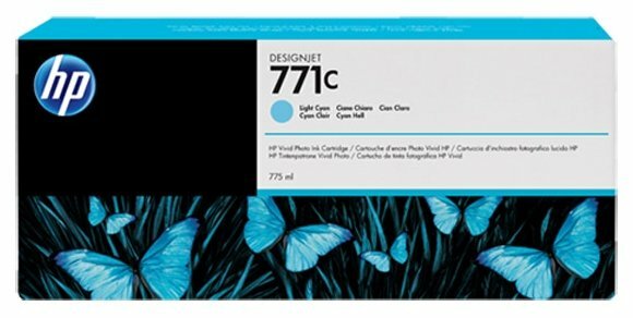 Картридж HP B6Y12A CE042A (771c) оригинальный синий для принтеров HP DesignJet Z6200