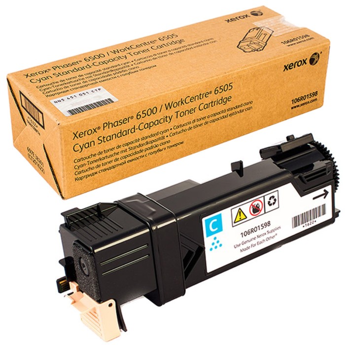 Картридж Xerox 106R01598 оригинальный синий для принтеров Xerox Phaser 6500 | Xerox WorkCentre 6505