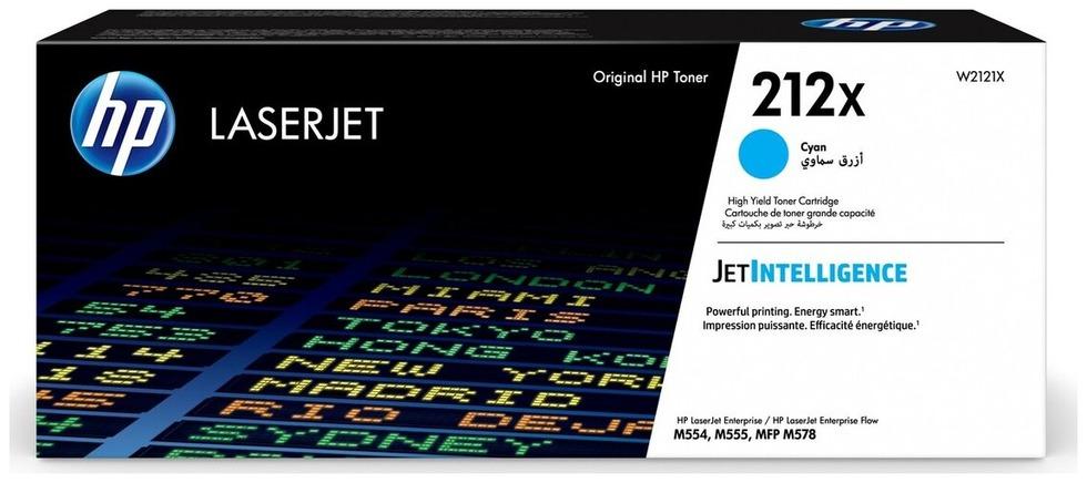 Картридж HP W2121X 212X оригинальный синий для принтеров HP Color LaserJet Enterprise M555dn