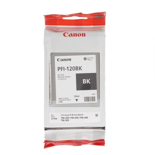 Картридж Canon 2885C001 PFI-120BK оригинальный чёрный для принтеров Canon imagePROGRAF TM-200 | Canon imagePROGRAF TM-205 | Canon imagePROGRAF TM-300 | Canon imagePROGRAF TM-305