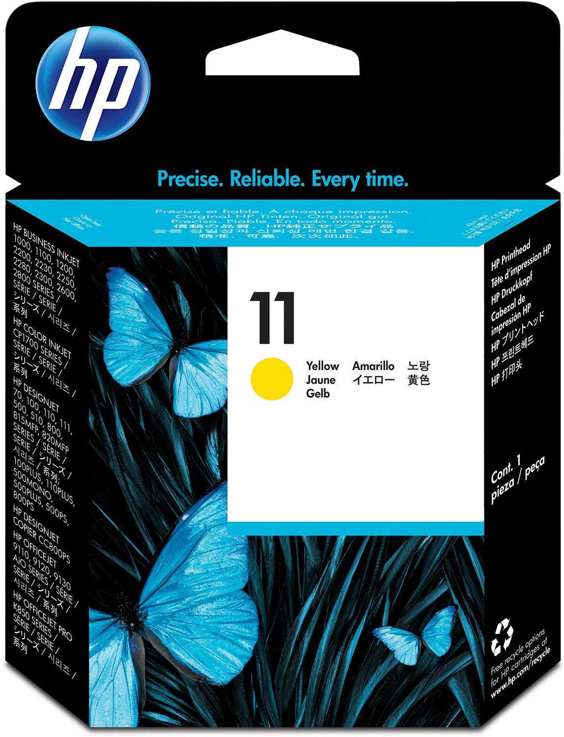 Картридж HP C4813A 11 оригинальный желтый для принтеров HP Business Inkjet 1000 | HP Business Inkjet 1100 | HP Business Inkjet 1200 | HP Business Inkjet 2200 | HP Business Inkjet 2230 | HP Business Inkjet 2250 | HP Business Inkjet 2280 | HP Business Inkje