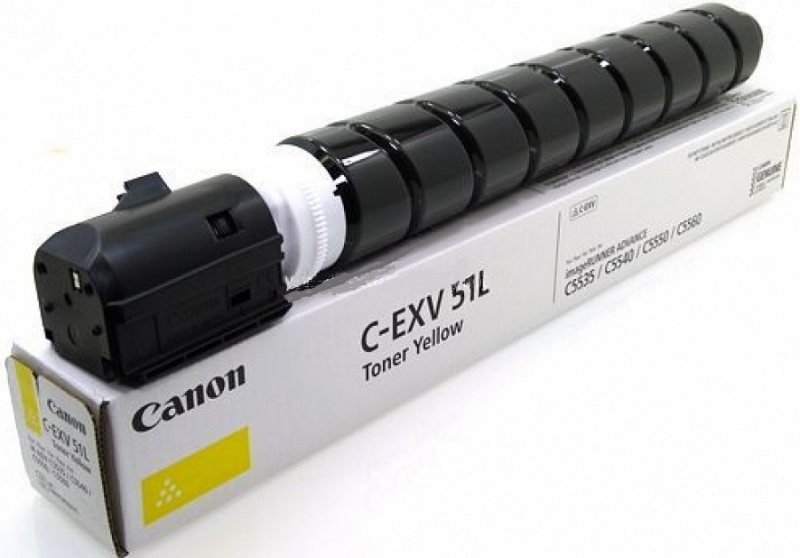 Картридж Canon 0487C002 C-EXV51LY оригинальный желтый для принтеров Canon imageRUNNER ADVANCE C5535 | Canon imageRUNNER ADVANCE C5535i | Canon imageRUNNER ADVANCE C5540i | Canon imageRUNNER ADVANCE C5550i | Canon imageRUNNER ADVANCE C5560i