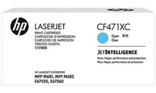 Картридж HP CF471XC оригинальный синий для принтеров HP Laserjet Enterprise MFP M681 | HP Laserjet Enterprise MFP M682 | HP Laserjet Enterprise E67550 | HP Laserjet Enterprise E67560