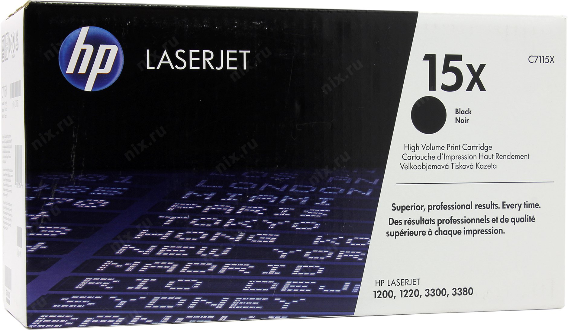 Картридж HP C7115X 15X оригинальный чёрный для принтеров HP LASERJET 1200 | HP LASERJET 1220 | HP LASERJET 3300 | HP LASERJET 3380