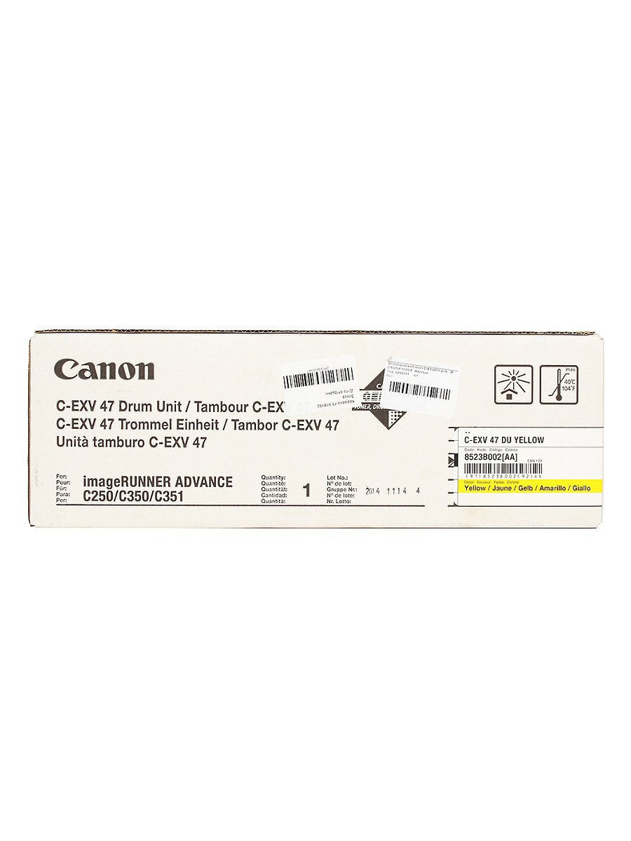 Фотобарабан Canon 8523B002 C-EXV47 Drum Y оригинальный желтый для принтеров Canon imageRUNNER ADVANCE C250 | Canon imageRUNNER ADVANCE C350 | Canon imageRUNNER ADVANCE C351