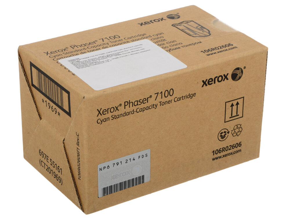Картридж Xerox 106R02606 оригинальный синий для принтеров Xerox Phaser 7100