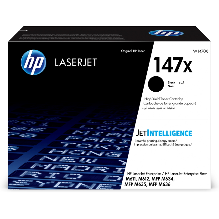 Картридж HP W1470X 147X оригинальный чёрный для принтеров HP Laserjet Enterprise M611 | HP Laserjet Enterprise M612 | HP Laserjet Enterprise MFP M634 | HP Laserjet Enterprise MFP M635 | HP Laserjet Enterprise MFP M636