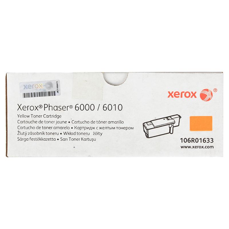 Картридж Xerox 106R01633 оригинальный желтый для принтеров Xerox Phaser 6000 | Xerox Phaser 6010 | Xerox WorkCentre 6015