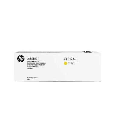 Картридж HP CF312AC оригинальный желтый для принтеров HP Laserjet Enterprise M855