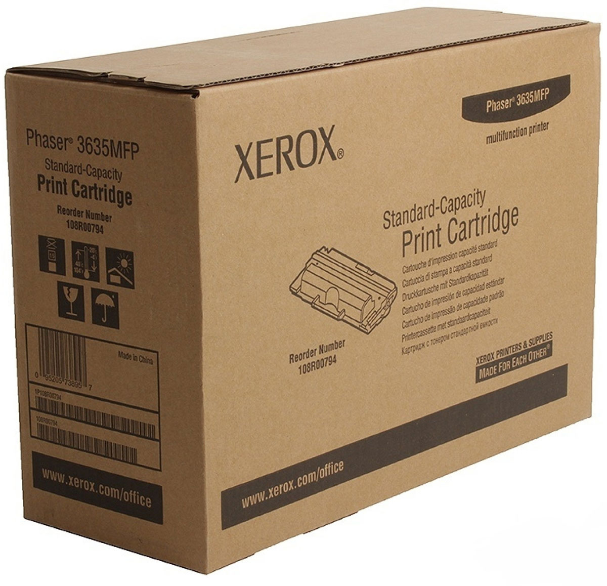 Картридж Xerox 108R00794 оригинальный чёрный для принтеров Xerox Phaser 3635MFP
