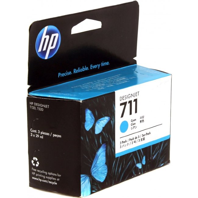 Картридж HP CZ134A №711 оригинальный синий для принтеров HP DesignJet T120 | HP DesignJet T520