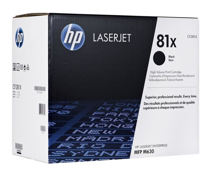 Картридж HP CF281X 81X оригинальный чёрный для принтеров HP Laserjet Enterprise MFP M630