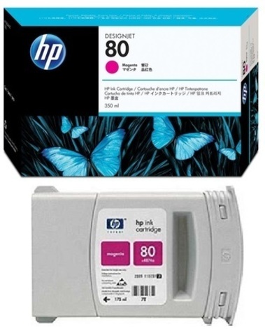 Картридж HP C4847A 80 оригинальный красный для принтеров HP DesignJet 1050 | HP DesignJet 1055