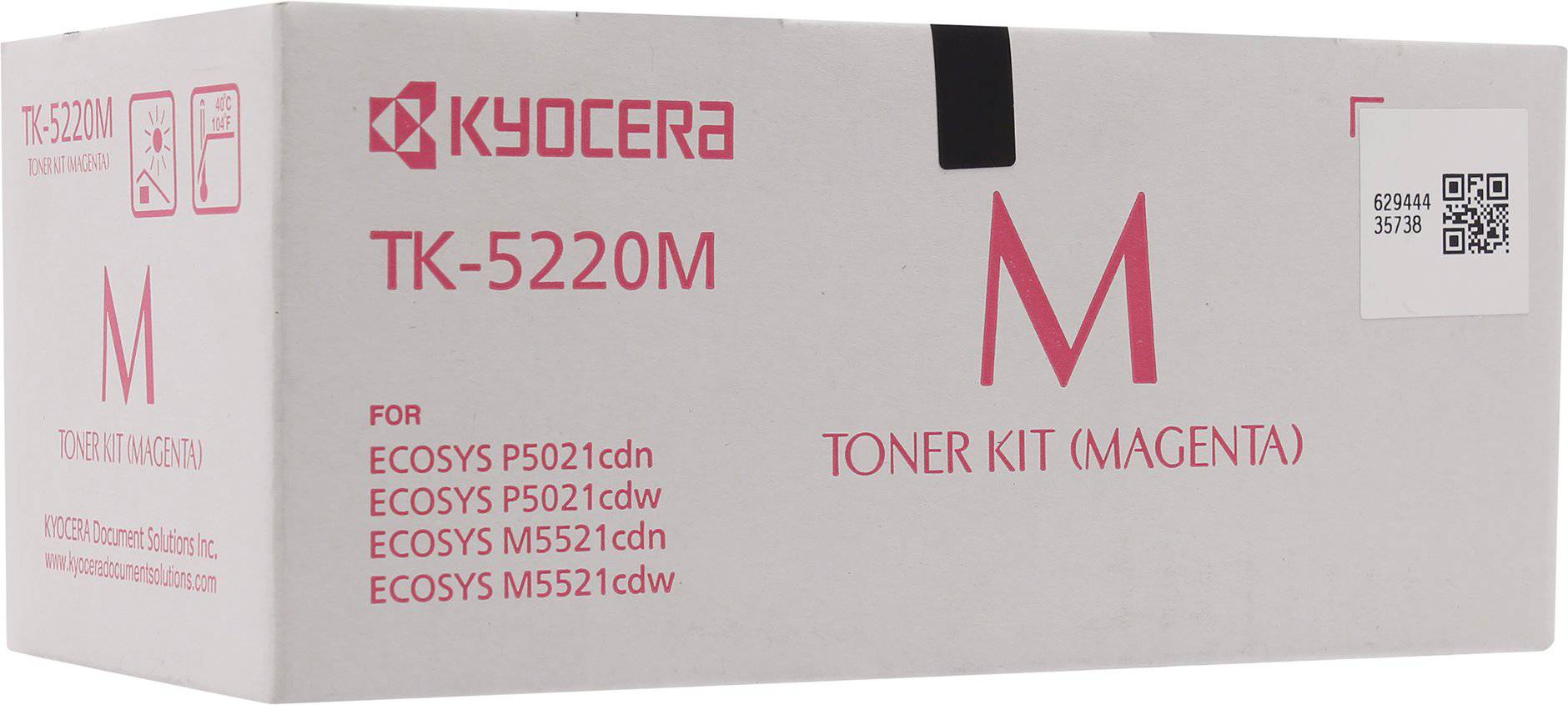 Картридж Kyocera 1T02R9BNL1 TK-5220M оригинальный красный для принтеров Kyocera ECOSYS P5021cdn | Kyocera ECOSYS P5021cdw | Kyocera ECOSYS M5521cdn | Kyocera ECOSYS M5521cdw