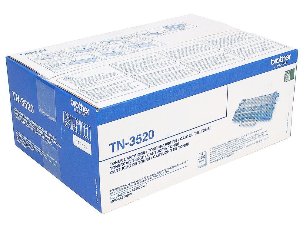 Картридж Brother TN-3520 оригинальный чёрный для принтеров Brother HL-L6400DW | Brother HL-L6400DWT | Brother MFC-L6900DW