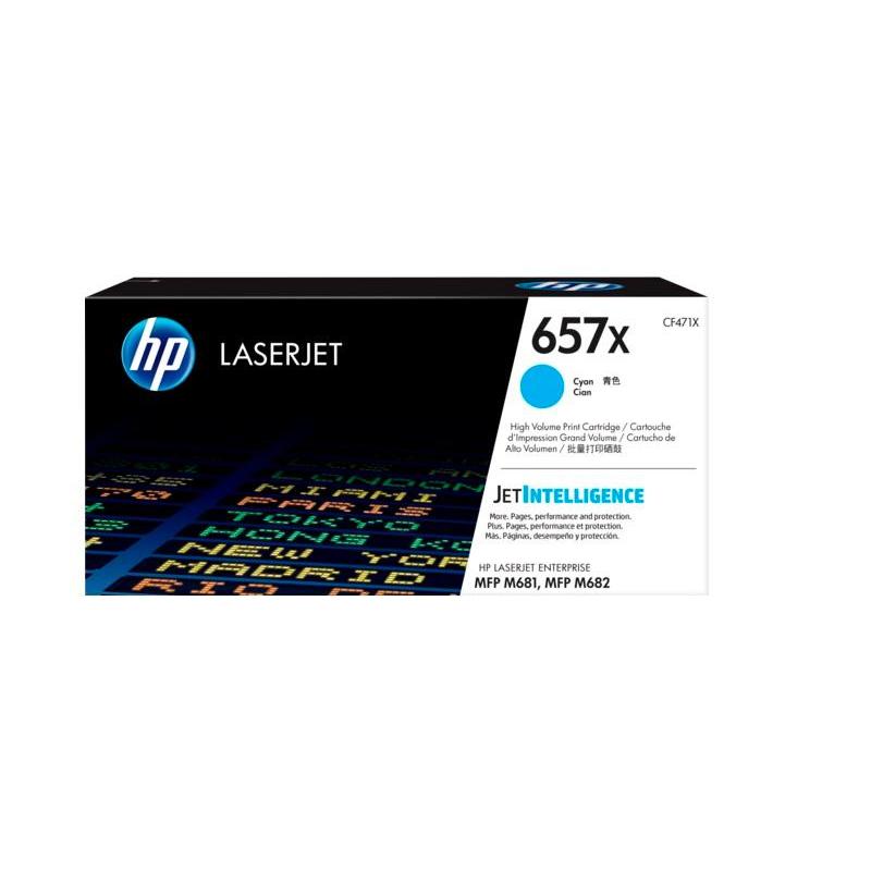 Картридж HP CF471X 657X оригинальный синий для принтеров HP Laserjet Enterprise MFP M681 | HP Laserjet Enterprise MFP M682