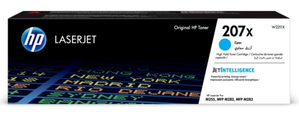 Картридж HP W2211X 207X оригинальный синий для принтеров HP Laserjet Pro M255 | HP Laserjet Pro MFP M282 | HP Laserjet Pro MFP M283
