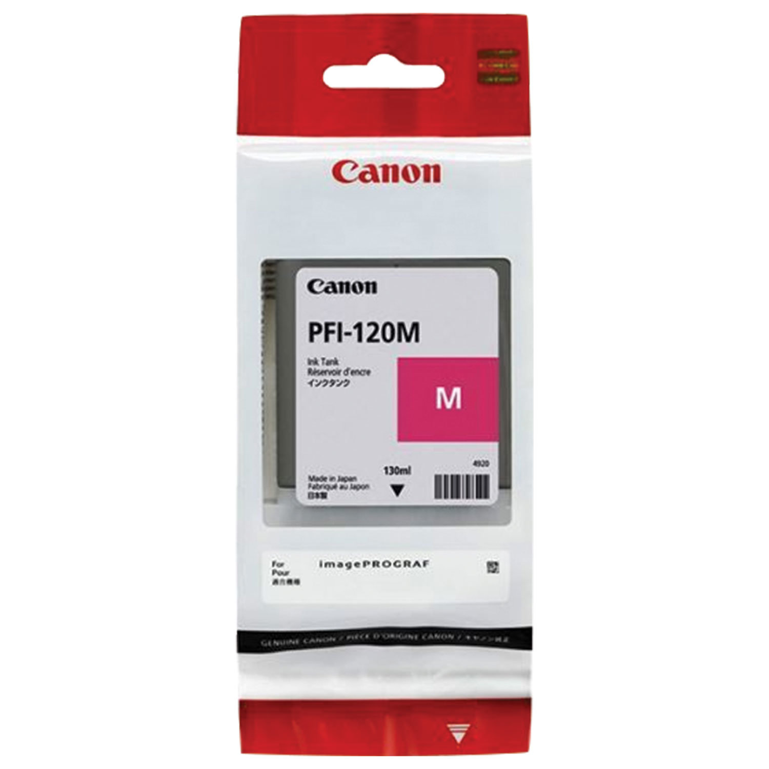 Картридж Canon 2887C001 PFI-120M оригинальный красный для принтеров Canon imagePROGRAF TM-200 | Canon imagePROGRAF TM-205 | Canon imagePROGRAF TM-300 | Canon imagePROGRAF TM-305