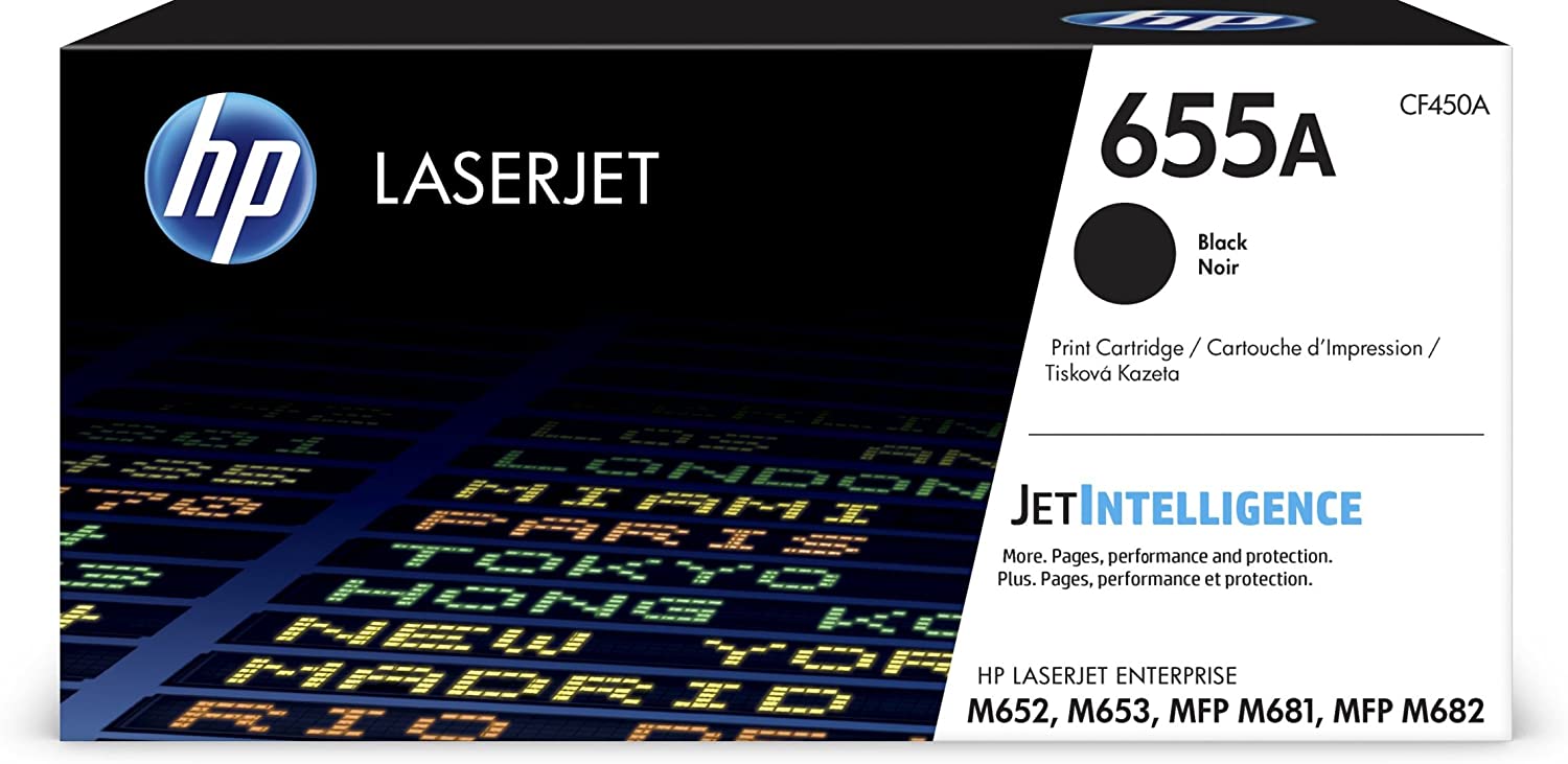 Картридж HP CF450A 655A оригинальный чёрный для принтеров HP Laserjet Enterprise M652 | HP Laserjet Enterprise M653 | HP Laserjet Enterprise MFP M681 | HP Laserjet Enterprise MFP M682