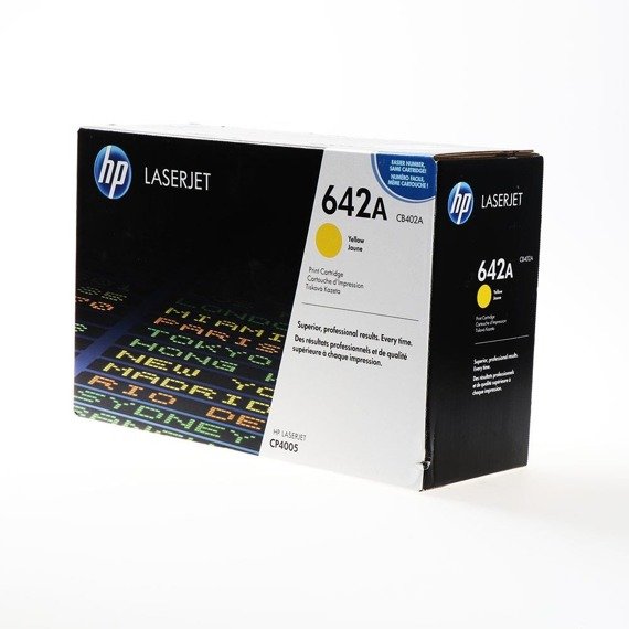 Картридж HP CB402A 642A оригинальный желтый для принтеров HP LASERJET CP4005