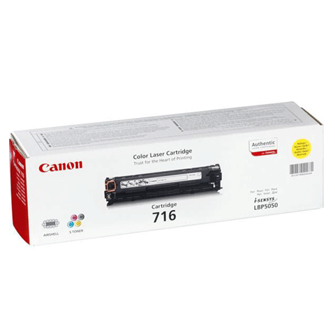 Картридж Canon 1977B002 716Y оригинальный желтый для принтеров Canon i-Sensys LBP5050 | Canon i-Sensys MF8030C | Canon i-Sensys MF8040C | Canon i-Sensys MF8050C | Canon i-Sensys MF8080C