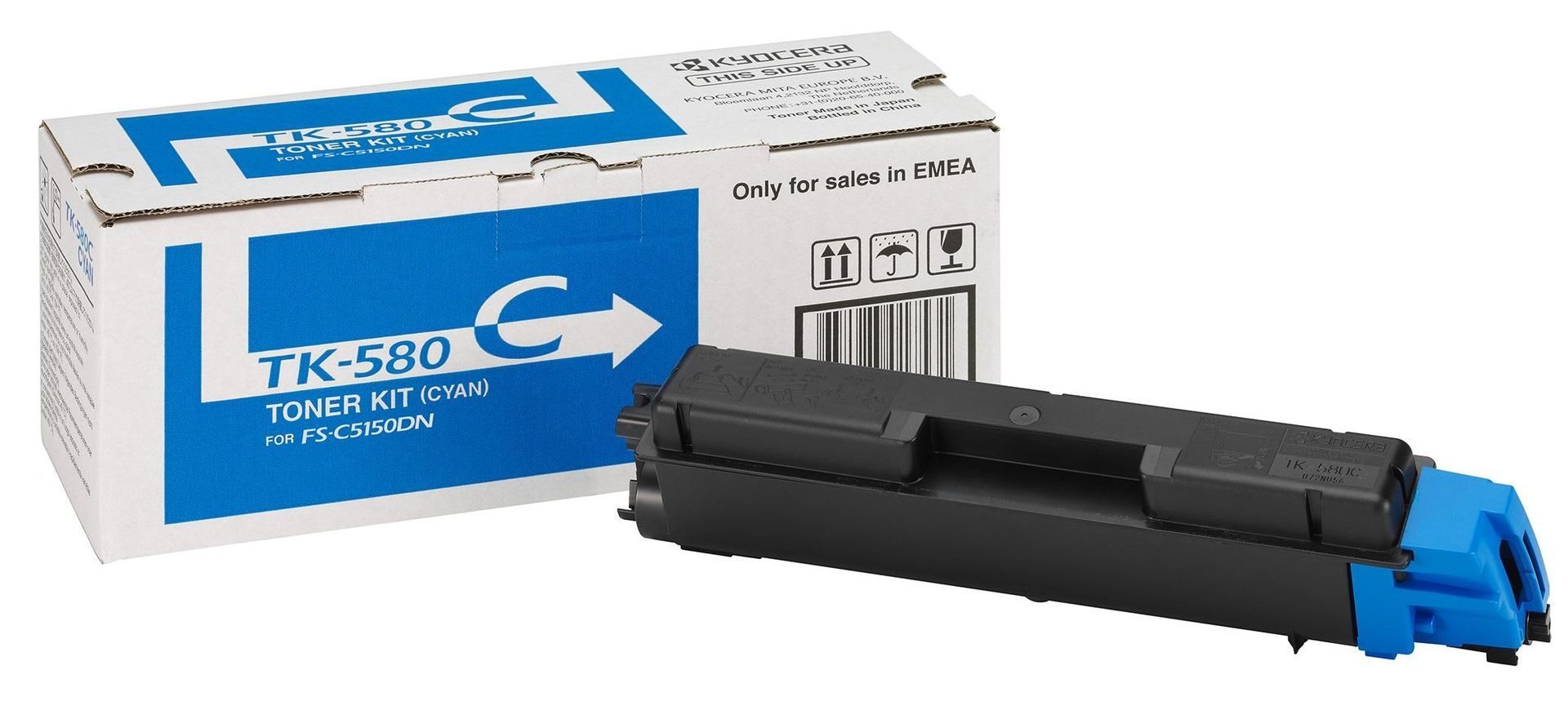 Картридж Kyocera 1T02KTCNL0 TK-580C оригинальный синий для принтеров Kyocera FS-C5150DN | Kyocera ECOSYS P6021cdn