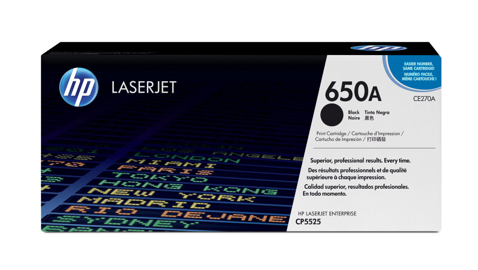 Картридж HP CE270A 650A оригинальный чёрный для принтеров HP LaserJet Enterprise CP5525