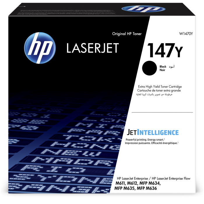 Картридж HP W1470Y 147Y оригинальный чёрный для принтеров HP Laserjet Enterprise M611 | HP Laserjet Enterprise M612 | HP Laserjet Enterprise MFP M634 | HP Laserjet Enterprise MFP M635 | HP Laserjet Enterprise MFP M636