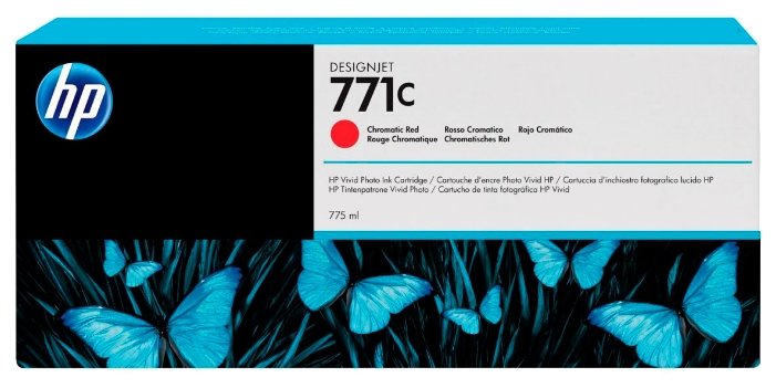 Картридж HP B6Y08A CE038A (771c) оригинальный красный для принтеров HP DesignJet Z6600 | HP DesignJet Z6800 | HP DesignJet Z6201